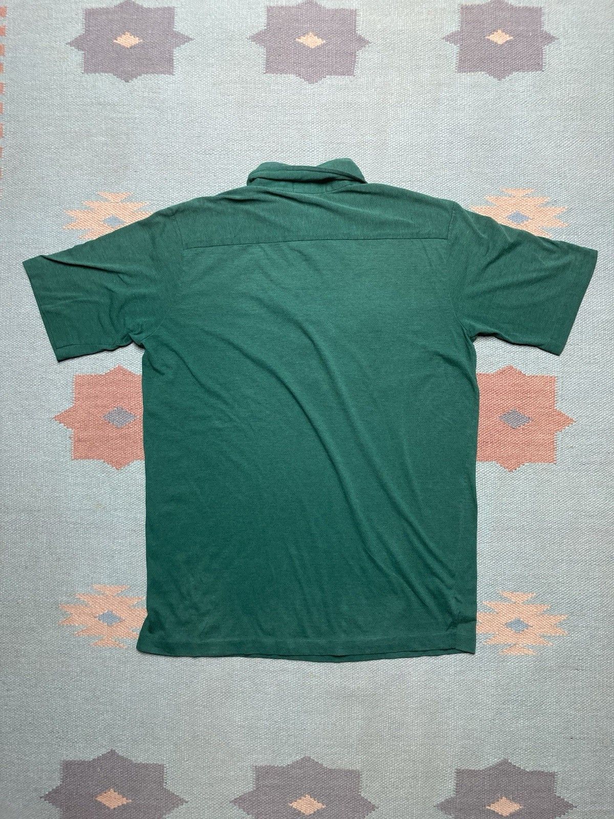 Vintage Vtg 70s polo shirt forest green California pol cotton medium Size US M / EU 48-50 / 2 - 6 Thumbnail