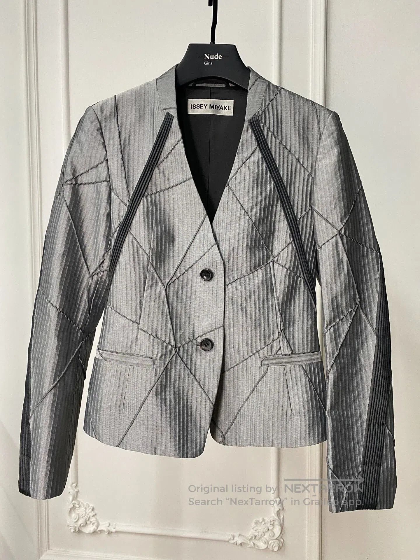 Issey Miyake Issey Miyake Silver Textured Suit. Size US M / EU 48-50 / 2 - 1 Thumbnail