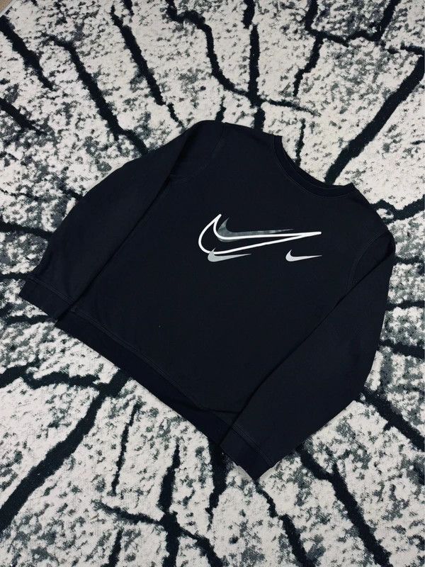 Nike Nike swoosh crewneck sweatshirt black white S Size US S / EU 44-46 / 1 - 2 Thumbnail