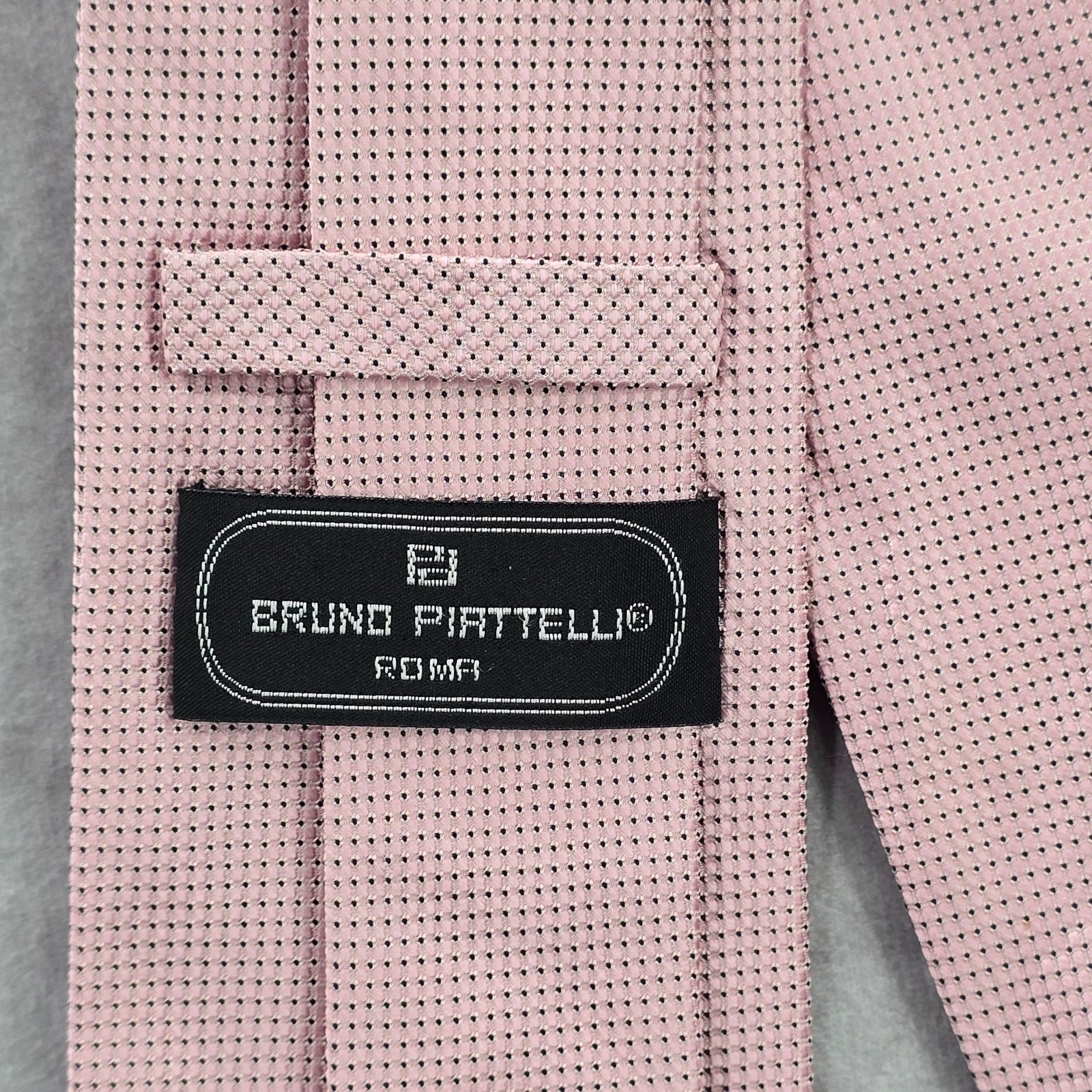 Bruno Piattelli Bruno Pirttelli Pink Gray Polka Dot 100% Silk Men's Neck Tie Size 30 - 4 Thumbnail