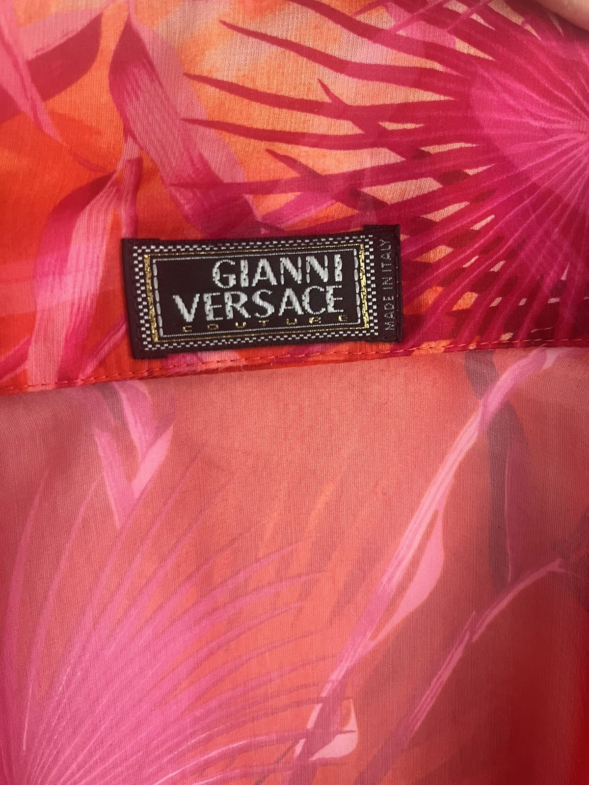 Versace Gianni Versace Couture Blouse SS 2000 Jungle Print Pink Size S / US 4 / IT 40 - 2 Thumbnail