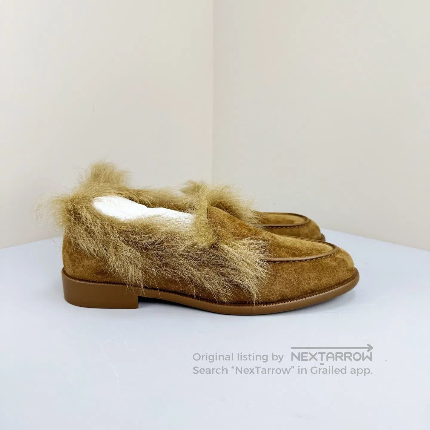 Chanel Chanel 25N Bestseller Brown Suede Fur Loafers| Size US 8 / IT 38 - 4 Thumbnail