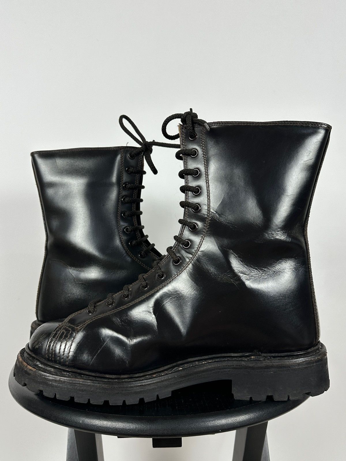 Vintage Vintage Italy Army Paratrooper Combat Brown Leather Boots Size US 8 / EU 41 - 9 Thumbnail