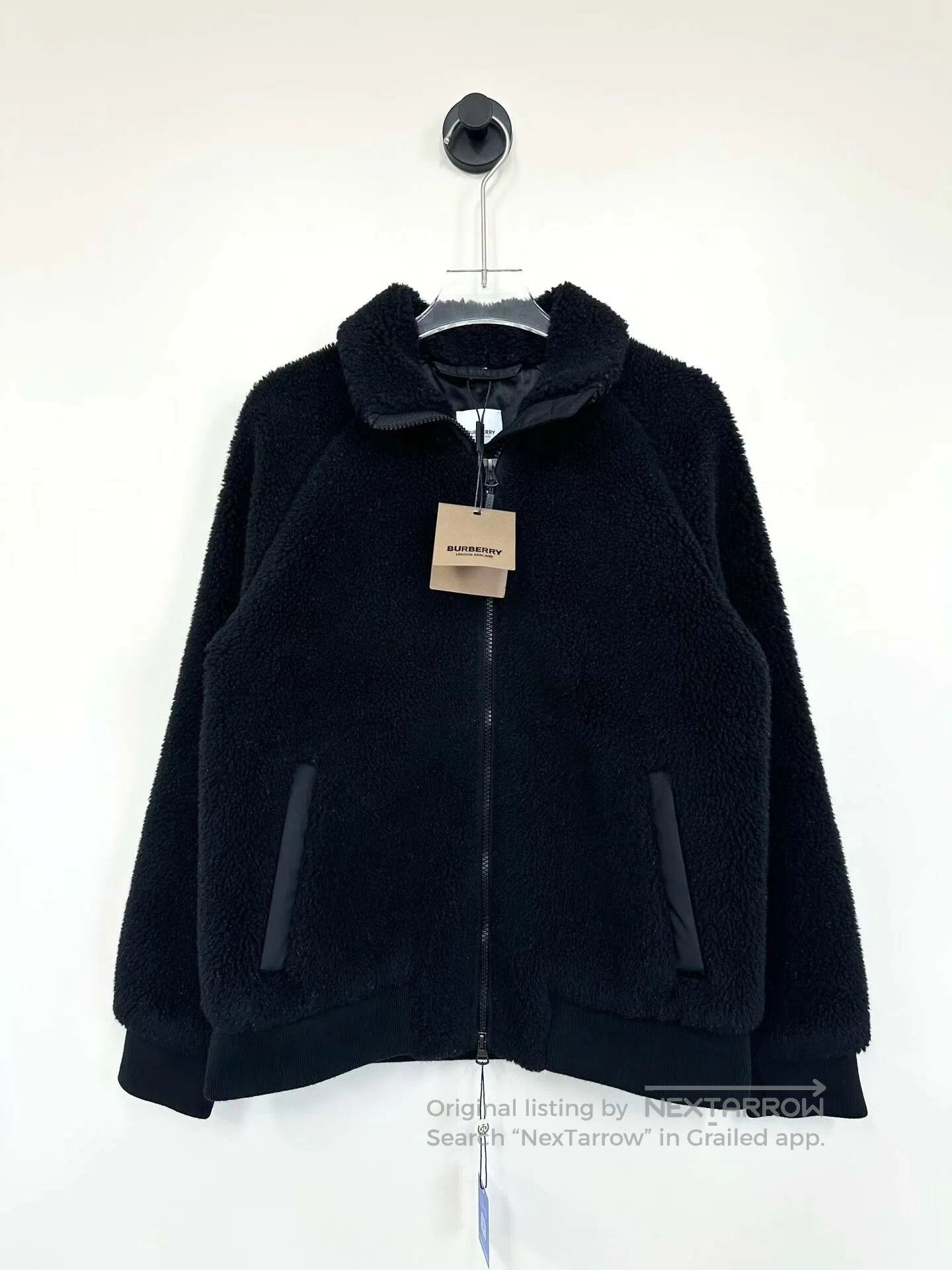 Burberry Burberry Black Letter Logo Zip-up Teddy Fleece Jacket| Size XXL / US 16-18 / IT 52-54 - 1 Thumbnail