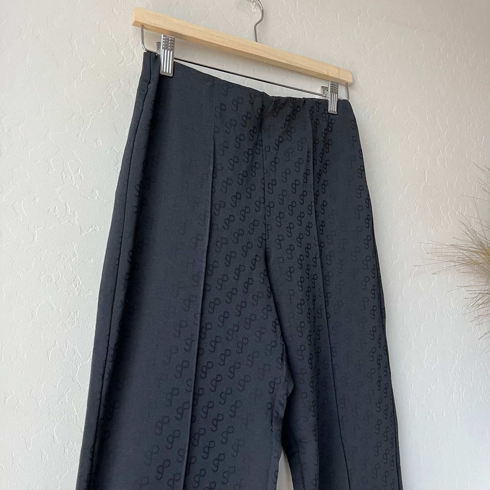 Saks Potts Saks Potts Black Lissi Logo Jacquard Straight Leg Pants Sz 1 Size 27" / US 4 / IT 40 - 5 Thumbnail