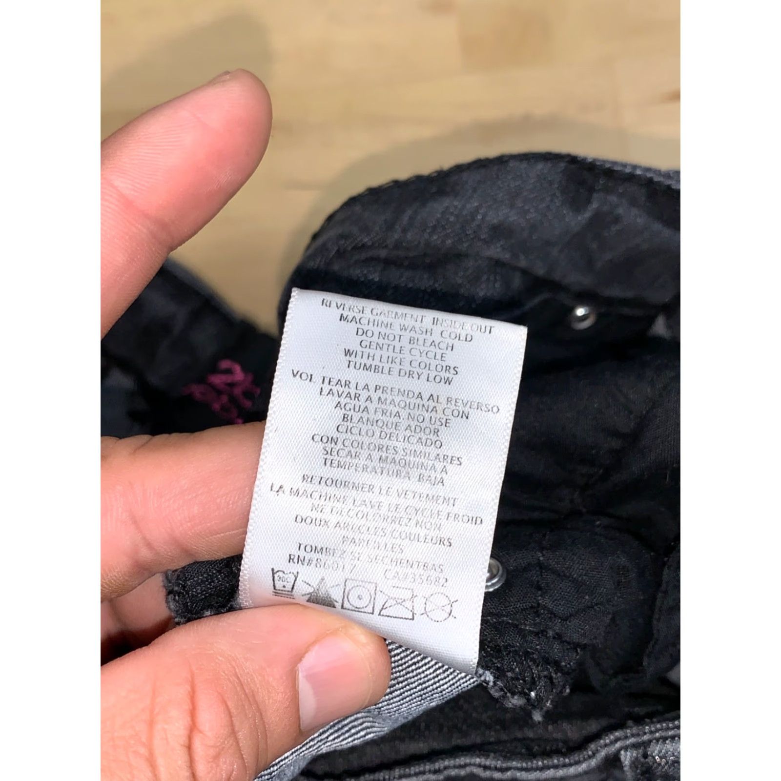 Bebe VINTAGE bebe Jeans Womens 28" Waist Black Rhinestone Y2K Low Rise 2B 5-Pocket Skinny Handwash Machine Washable Denim Cotton Solid Zipper Bagged No N/A Size 28" / US 6 / IT 42 - 4 Thumbnail