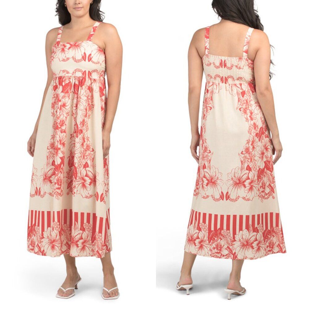 Other NWT New LA RAGAZZE Made In Italy Linen Blend Sleeveless Flo Size M / US 6-8 / IT 42-44 - 2 Thumbnail