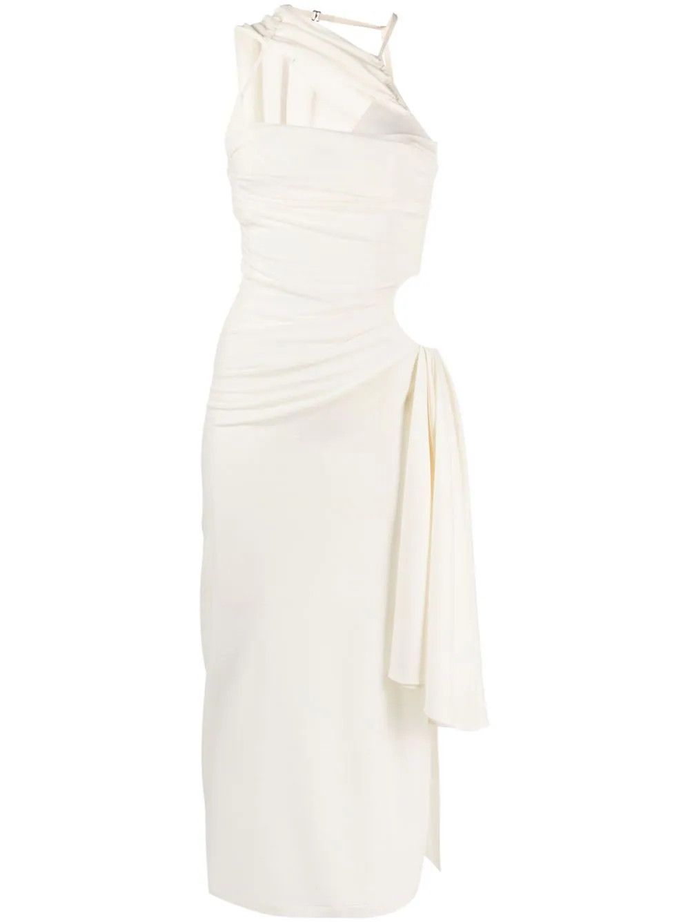 Jacquemus o1mle0824 La Robe Abanada Dress in White Size S / US 4 / IT 40 - 1 Thumbnail
