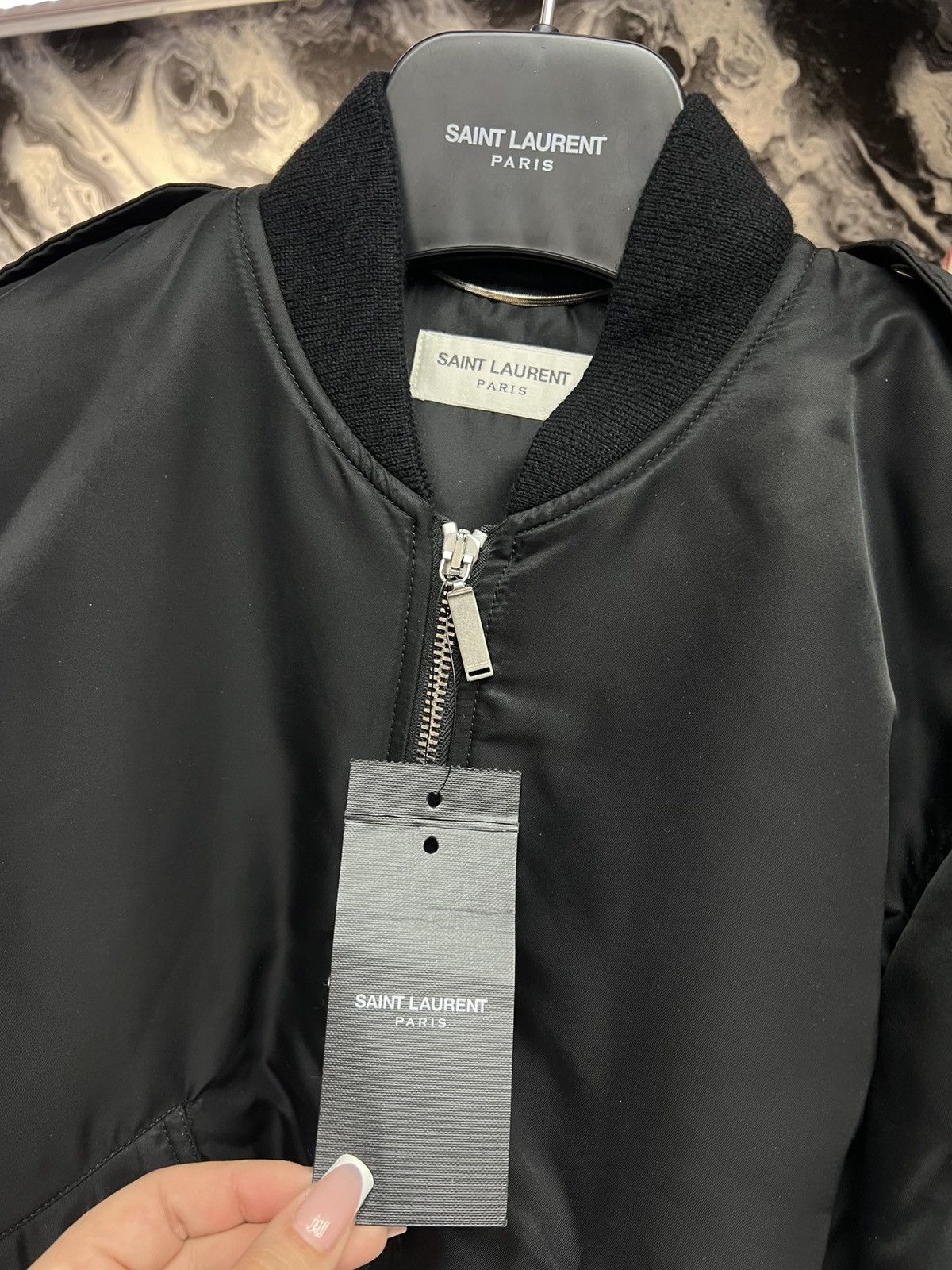 Saint Laurent Paris Saint Laurent Shell Bomber Jacket Size XS / US 0-2 / IT 36-38 - 5 Thumbnail
