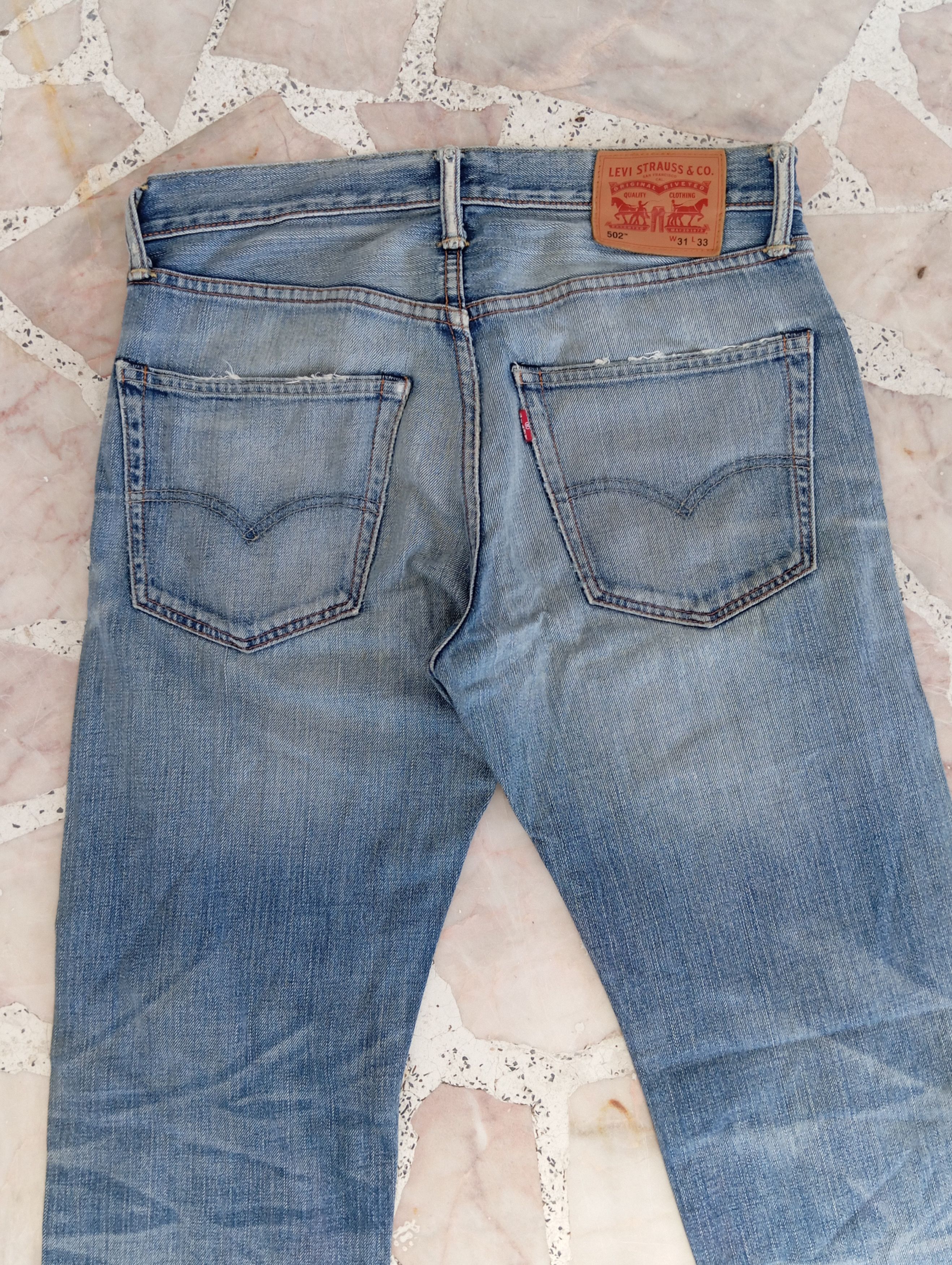 Levi's × Vintage Fair Distressed Levis Vintage Denim light blue with 502 tab Size US 31 - 8 Thumbnail