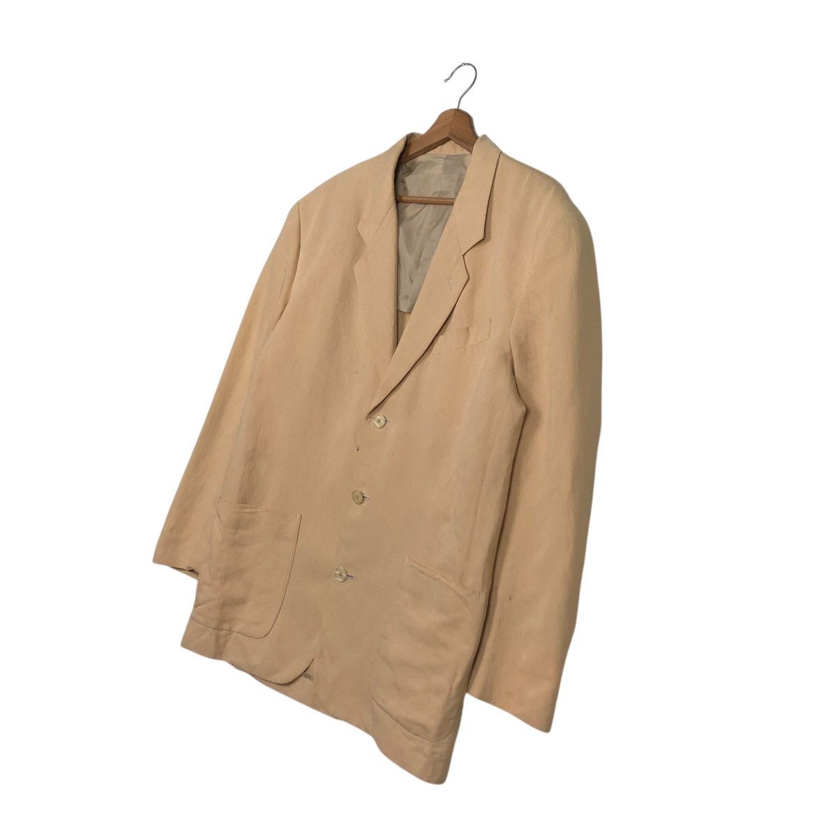Japanese Brand Kenzo Paris Oversized Beige Cotton Blazer — Archival Look Size US M / EU 48-50 / 2 - 3 Thumbnail
