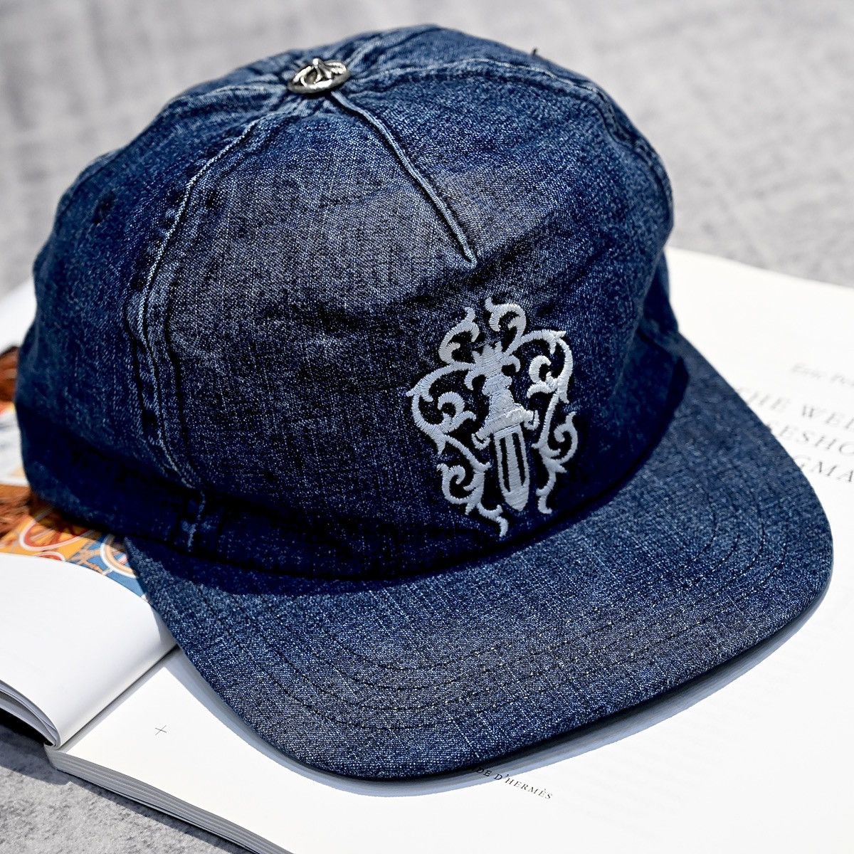 Chrome Hearts CHROME HEARTS SLOUCHY 5 PANEL CAP DENIM Size ONE SIZE - 2 Thumbnail