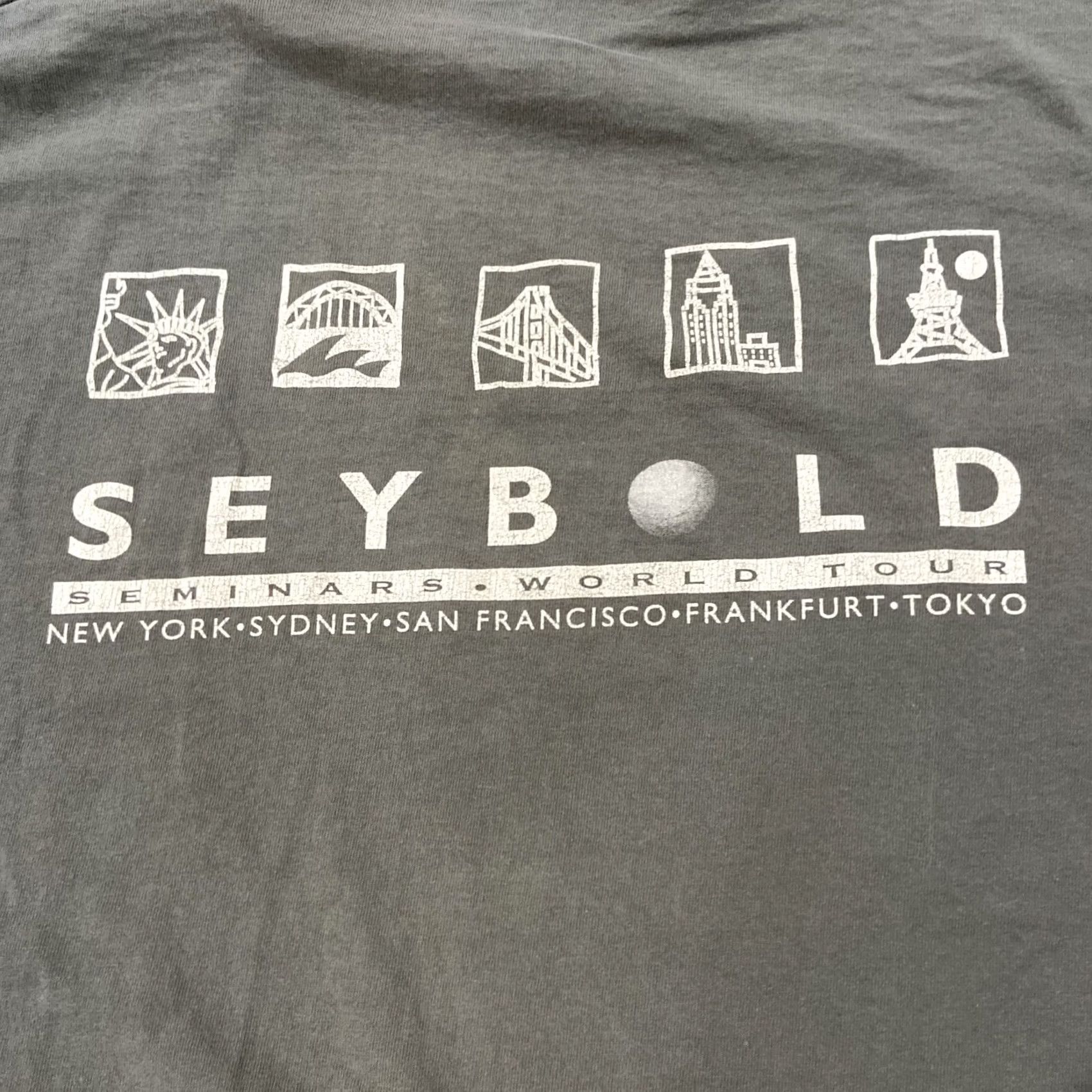 Vintage VINTAGE Seybold Seminars World Tour Shirt Olive Green Paris XL Men Short Sleeve Green Vintage Paris Theme Mens XL Size US XL / EU 56 / 4 - 7 Thumbnail