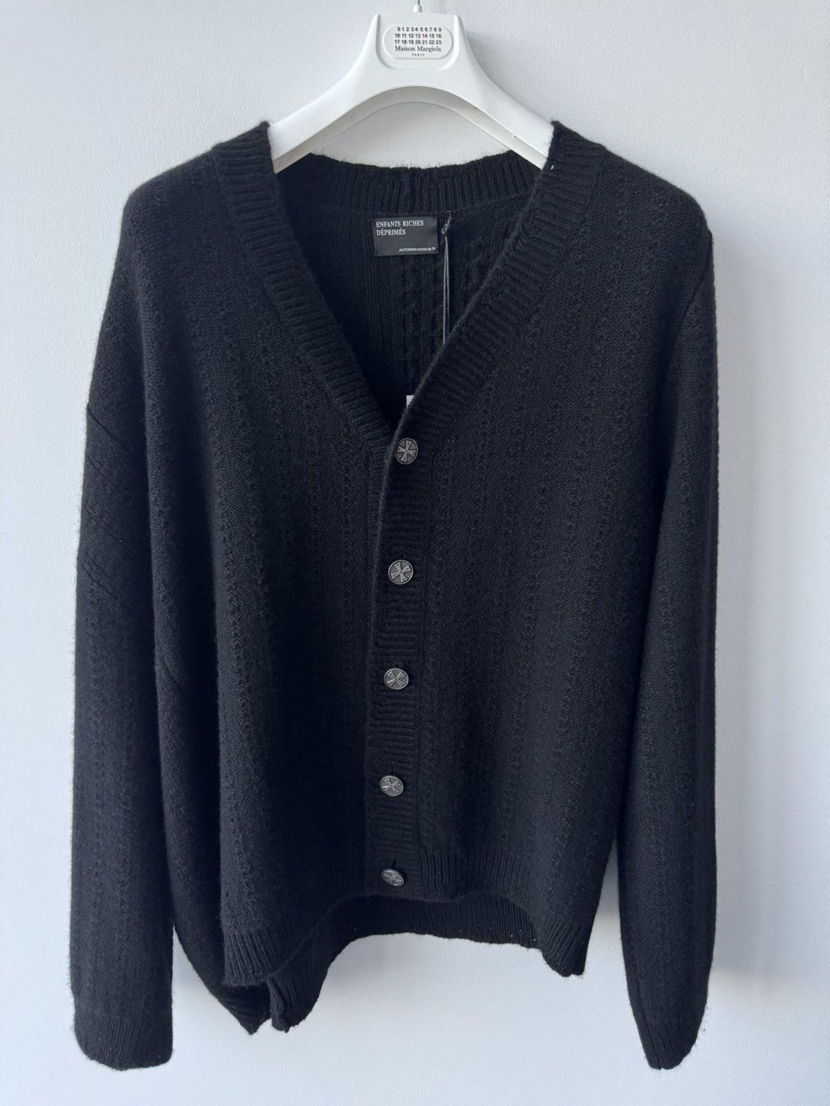 Enfants Riches Deprimes ENFANTS RICHES DEPRIMES ASYMMETRICAL CABLE KNIT CARDIGAN Size US XL / EU 56 / 4 - 1 Thumbnail