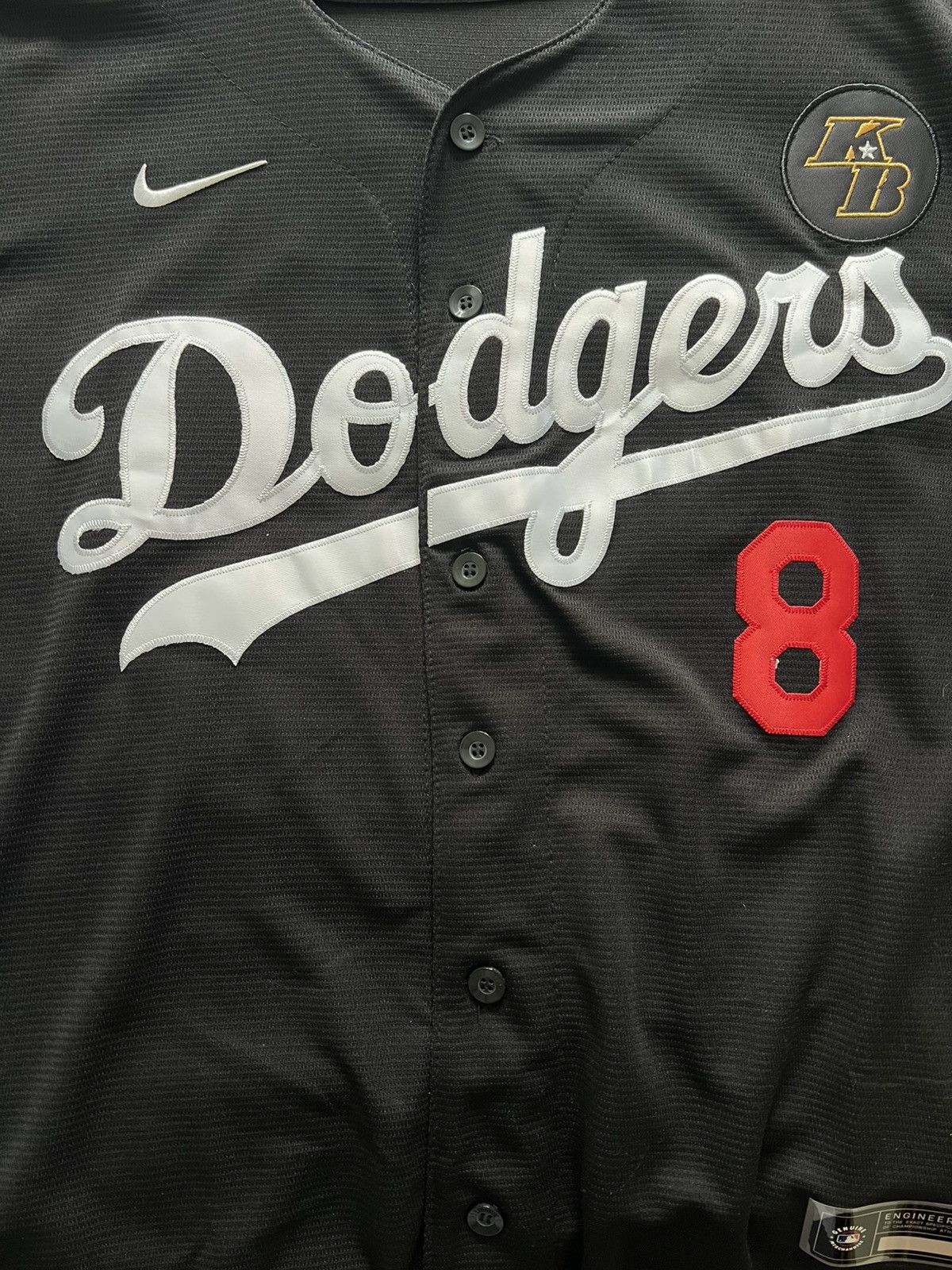 MLB Kobe Bryant Dodgers #8 Memorial Jersey Black L Size US L / EU 52-54 / 3 - 3 Thumbnail