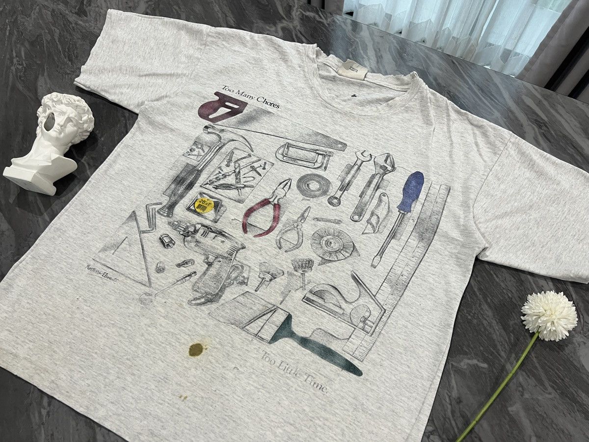 Vintage Northern Element : Too Many Chores Tool Too Little Time Size US XL / EU 56 / 4 - 1 Thumbnail