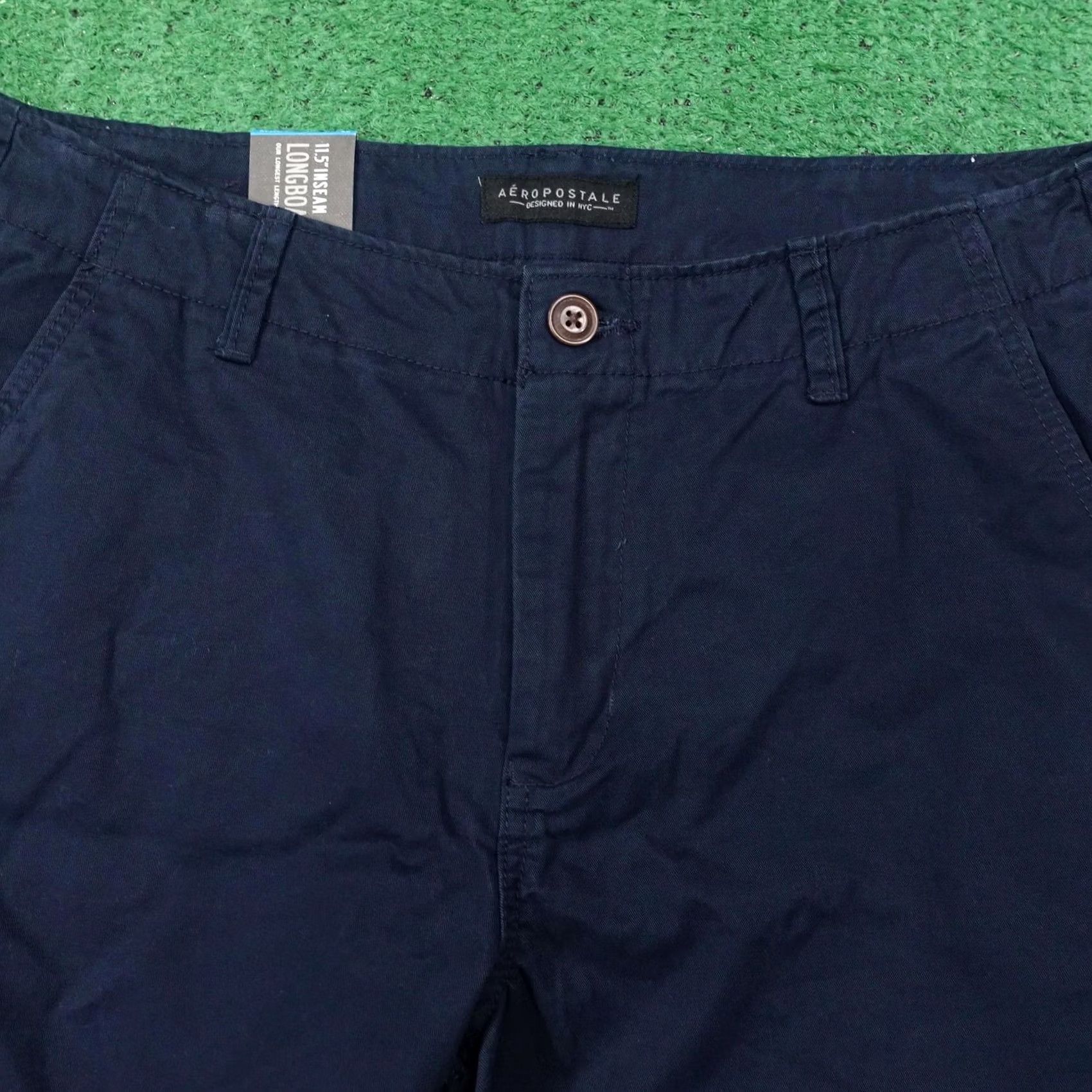 Vintage Aeropostale Shorts Mens 32 Blue Chino Pockets Longboard 11 Inseam Size US 32 / EU 48 - 2 Thumbnail