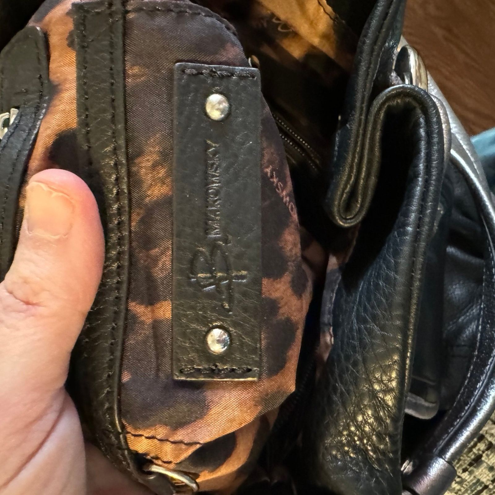 NBDN Nobrandedon New! B. Makowsky leather hand bag Size ONE SIZE - 10 Thumbnail
