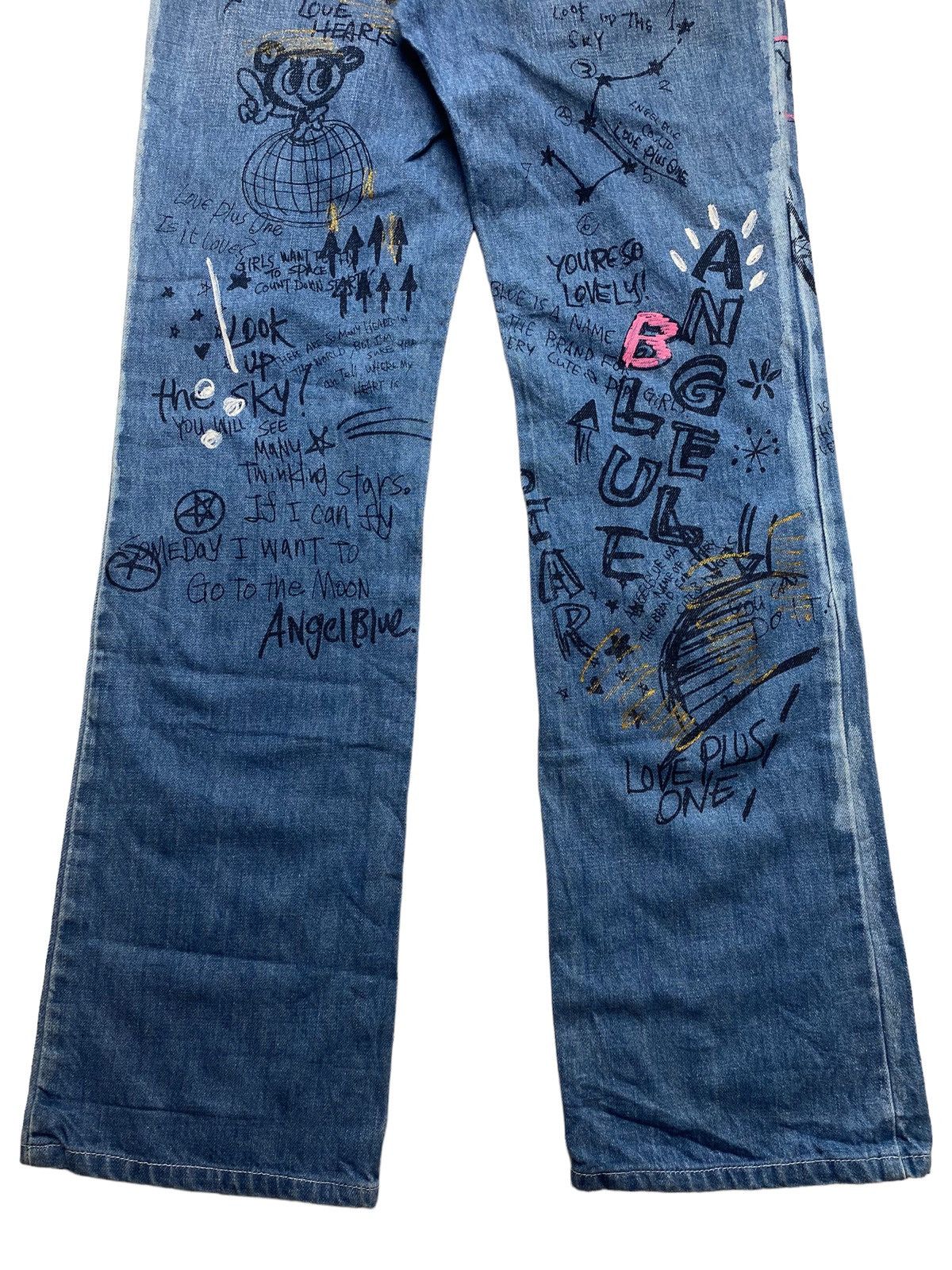 Angel Blue 1990s Angel Blue - Sketch Pen Denim Japanese Brand Size US 28 / EU 44 - 4 Thumbnail