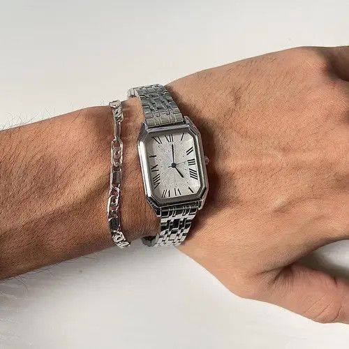VIBE 2000s vintage dope rectangle stainless steel quartz watch Size ONE SIZE - 6 Thumbnail