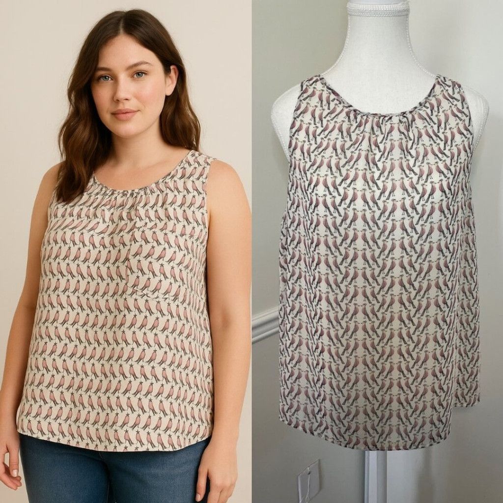 Zara Zara Bird Print Chiffon Blouse L Size L / US 10 / IT 46 - 1 Thumbnail