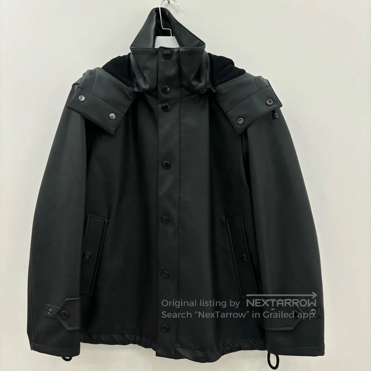 Burberry Burberry Solid Single-Breasted Hooded Leather Trench. Size US M / EU 48-50 / 2 - 1 Thumbnail