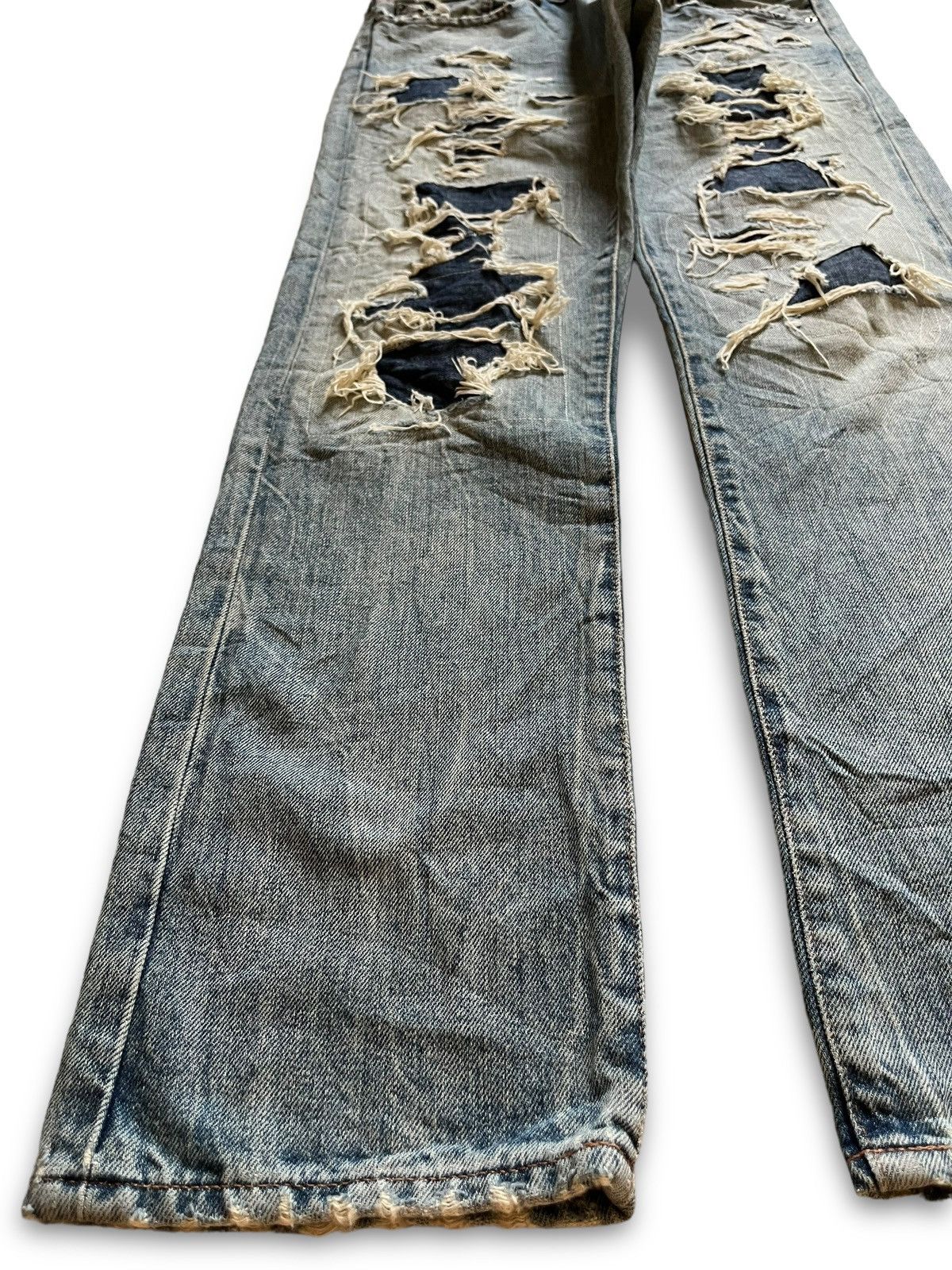 Denim & Supply Ralph Lauren Vintage D&S Ralph Lauren Bartacks Patches Distressed Jeans Size US 31 - 6 Thumbnail