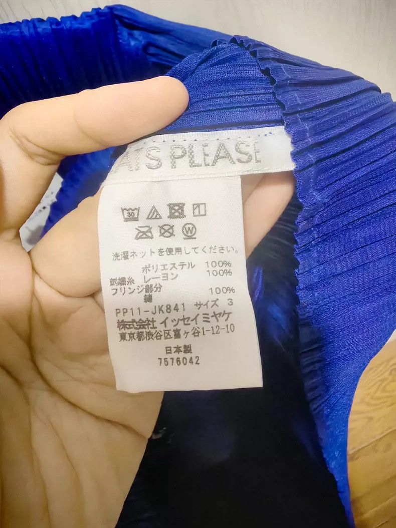 Issey Miyake Issey Miyake Blue embroidered top Size L / US 10 / IT 46 - 2 Thumbnail