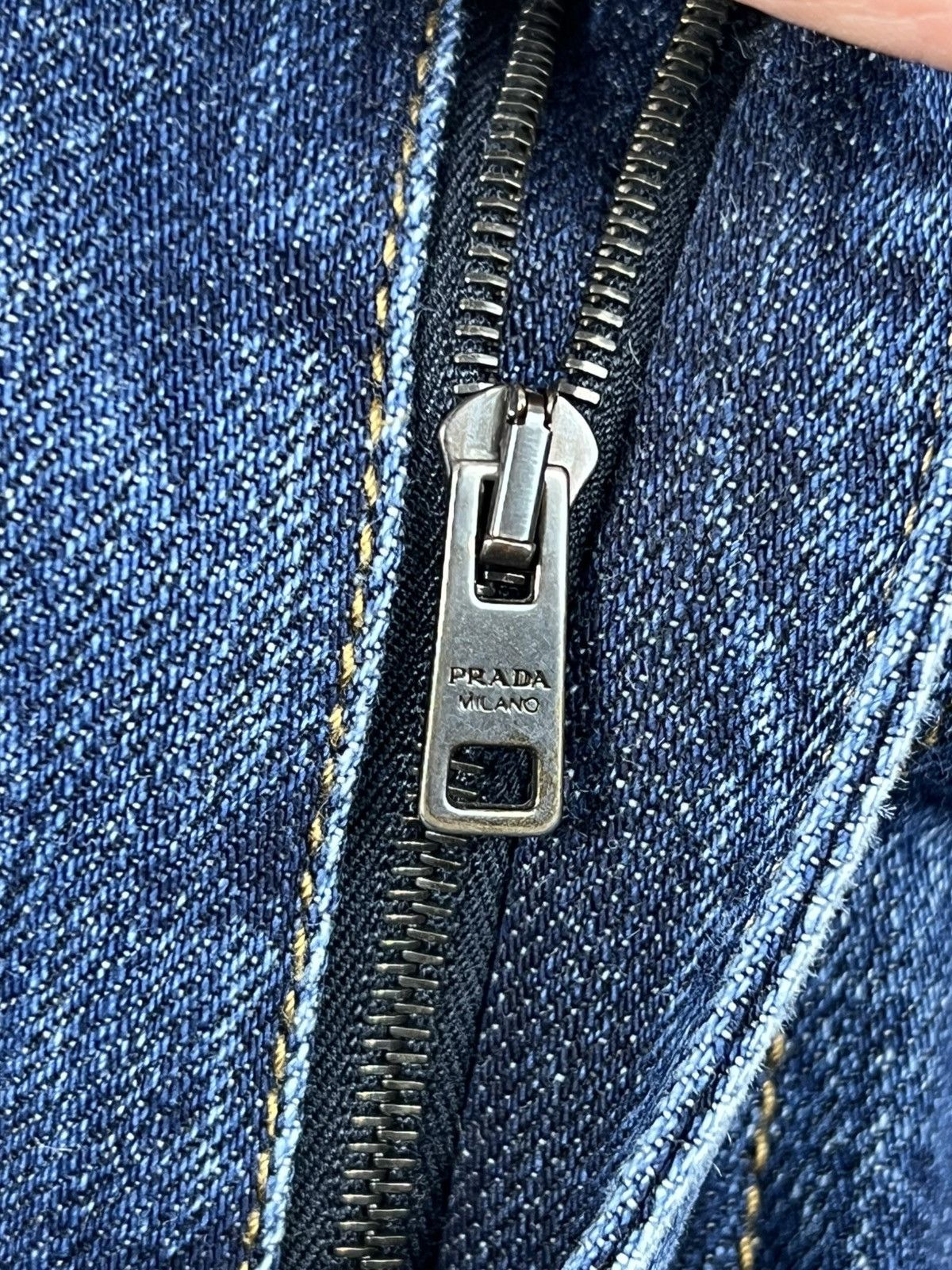 Prada Prada Triangle Blue Boyfriend Jeans Size 28 Size 28" / US 6 / IT 42 - 7 Thumbnail