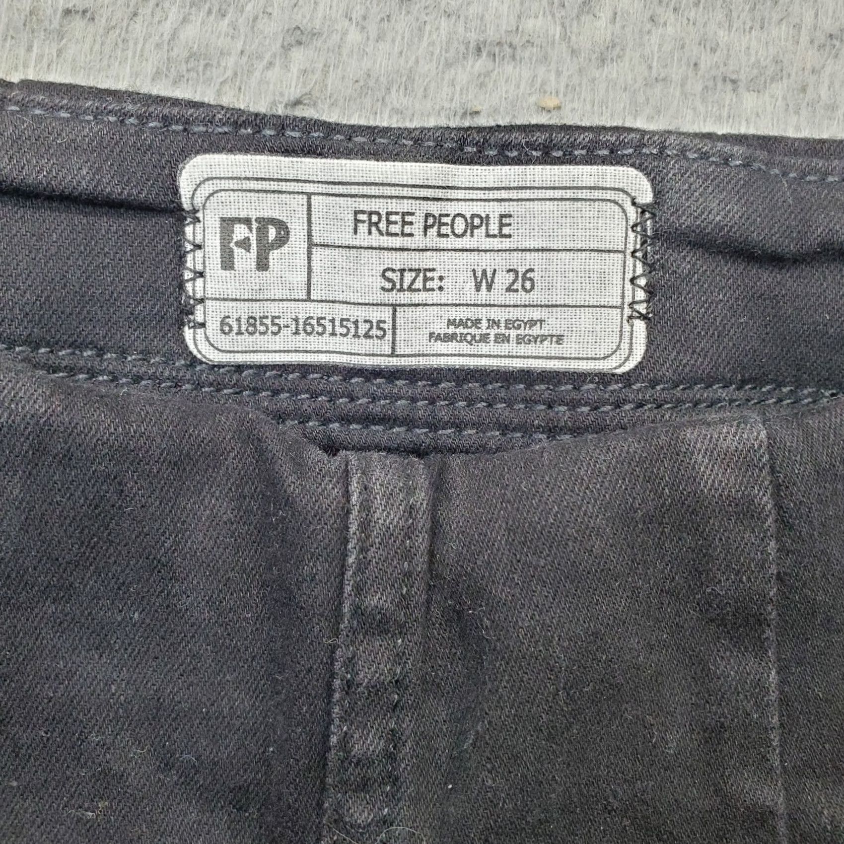 Free People VINTAGE Free People Ankle Pants Women 26 Black Cotton Regular Pull On Size 26" / US 2 / IT 38 - 7 Thumbnail