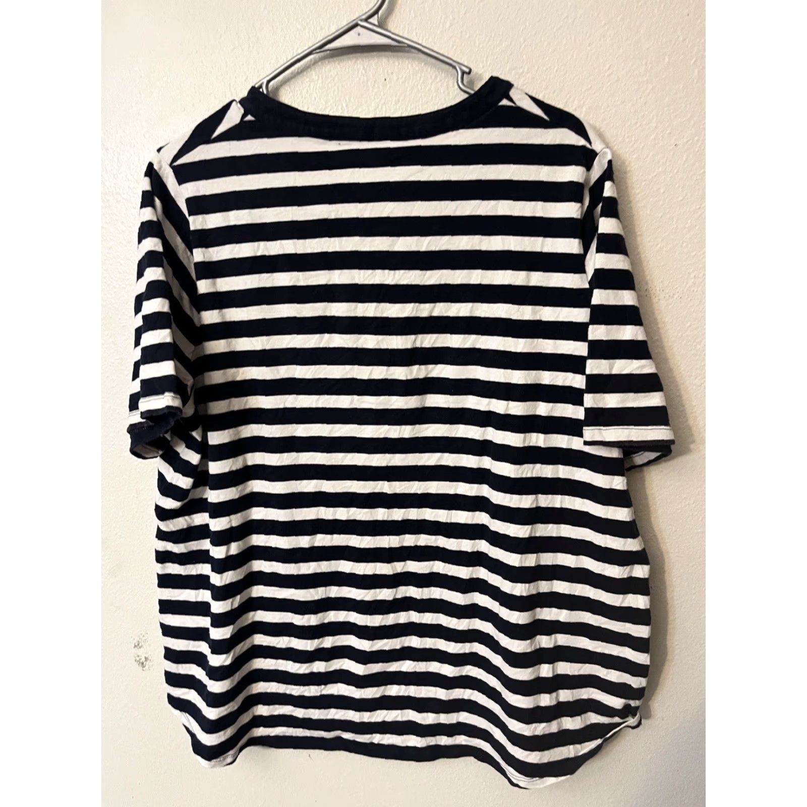 Anne Klein VINTAGE Anne Klein Sailor Blue And White Striped Shirt T-shirt Top Blouse XL Womens Size XL / US 12-14 / IT 48-50 - 3 Thumbnail