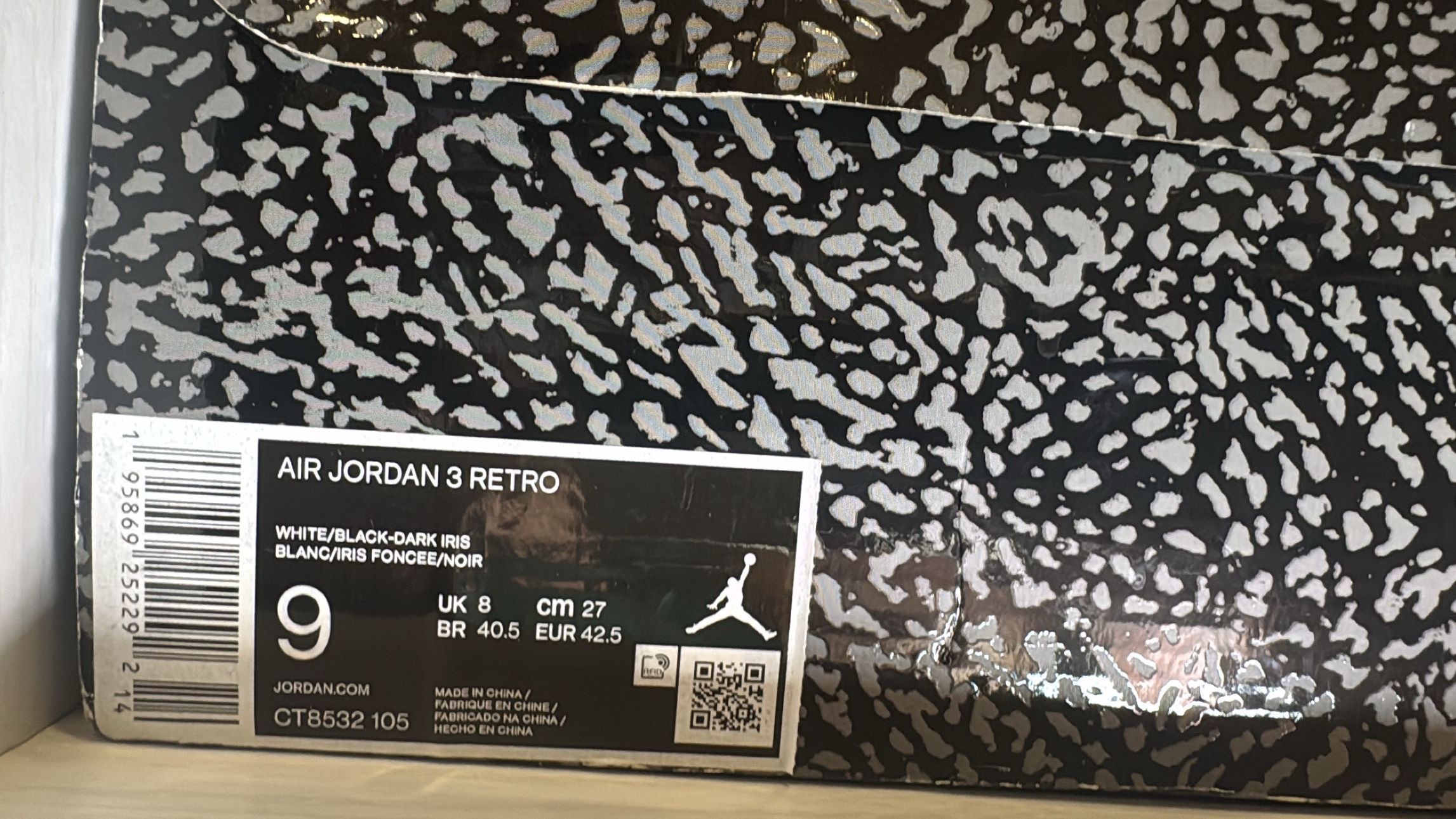 Nike Air Jordan 3 Retro 'Dark Iris' Size US 9 / EU 42 - 7 Thumbnail