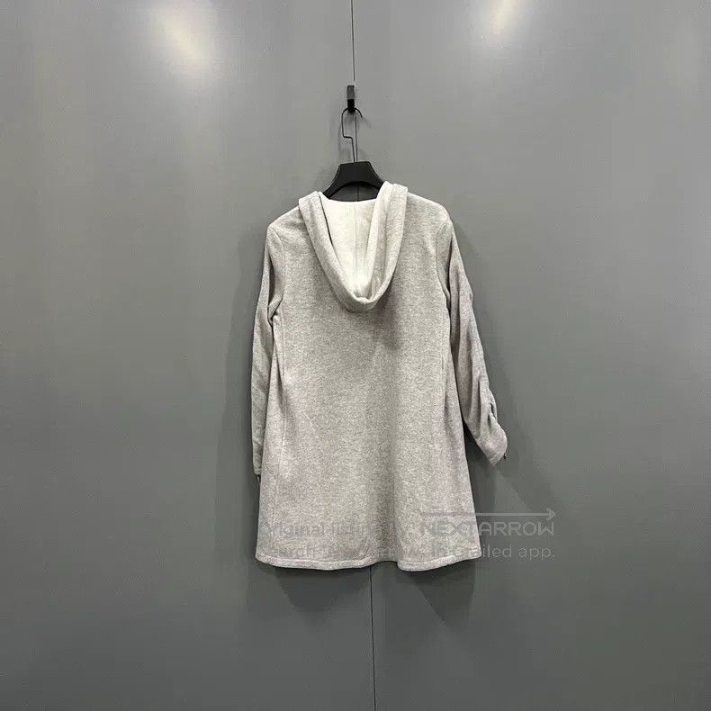 Loro Piana Loro Piana Grey Hooded Jacket with Drawstring Cuffs Size M / US 6-8 / IT 42-44 - 2 Thumbnail