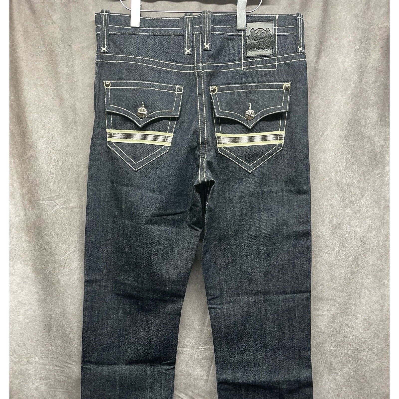 Smoke Rise Smoke Rise Jeans 34x34 Blue Embroidered Distressed Patch Str Size US 34 / EU 50 - 1 Thumbnail
