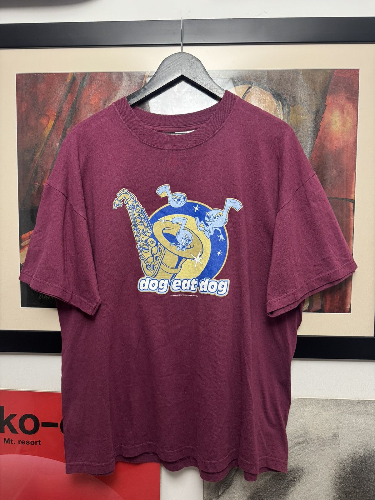 Band Tees Dog Eat Dog Vintage 90s Og Band Tee Hardcore Rap Blue Grape Size US XL / EU 56 / 4 - 1 Thumbnail