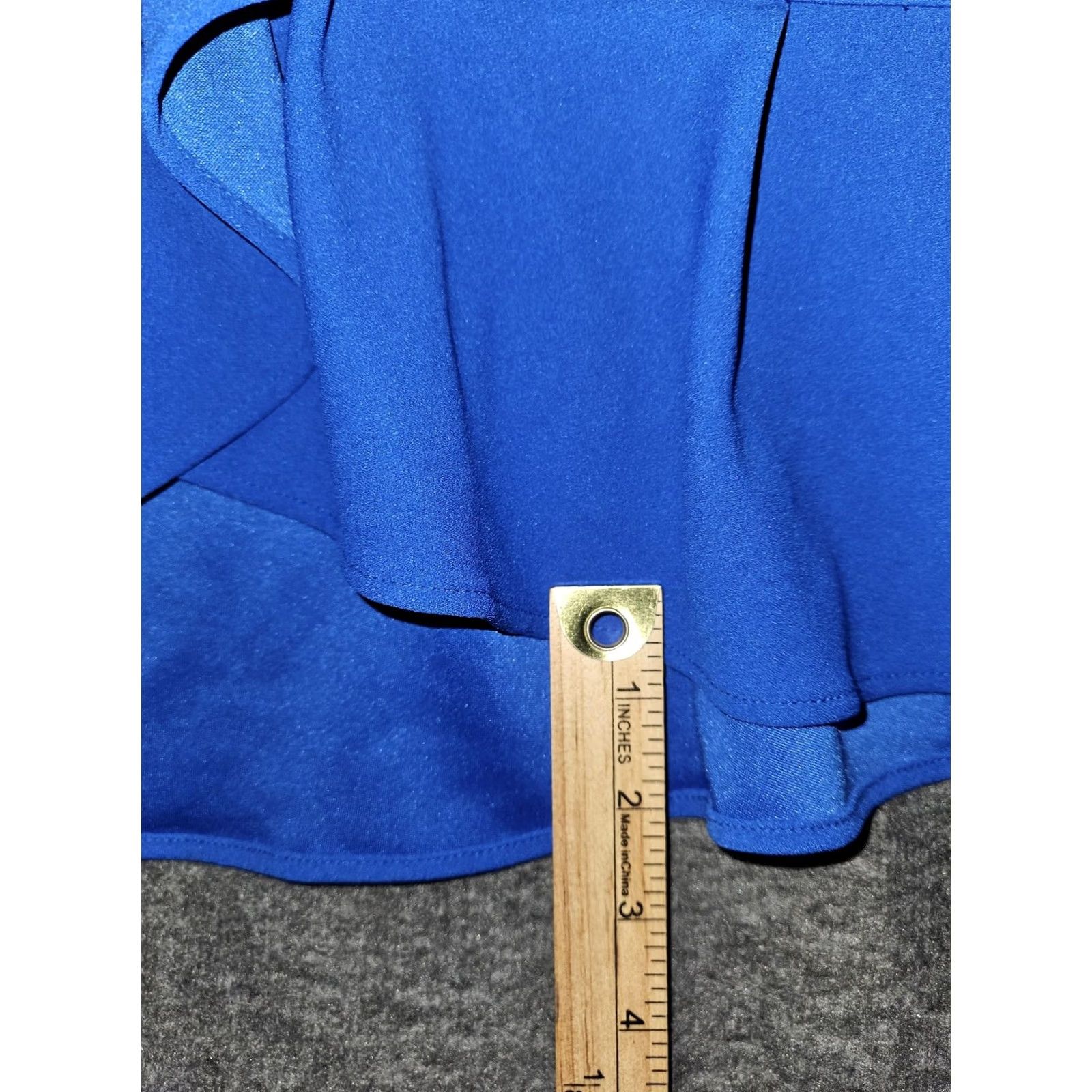 Calvin Klein Calvin Klein Dress Womens 8 Blue Sleeveless Ruffle Hem Belted Sheath Midi Elegant Size M / US 6-8 / IT 42-44 - 6 Thumbnail