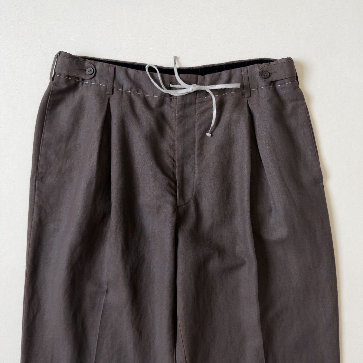 Maison Margiela S/S 23 Brown Over Dyed Wide Leg Pants Size US 36 / EU 52 - 4 Thumbnail