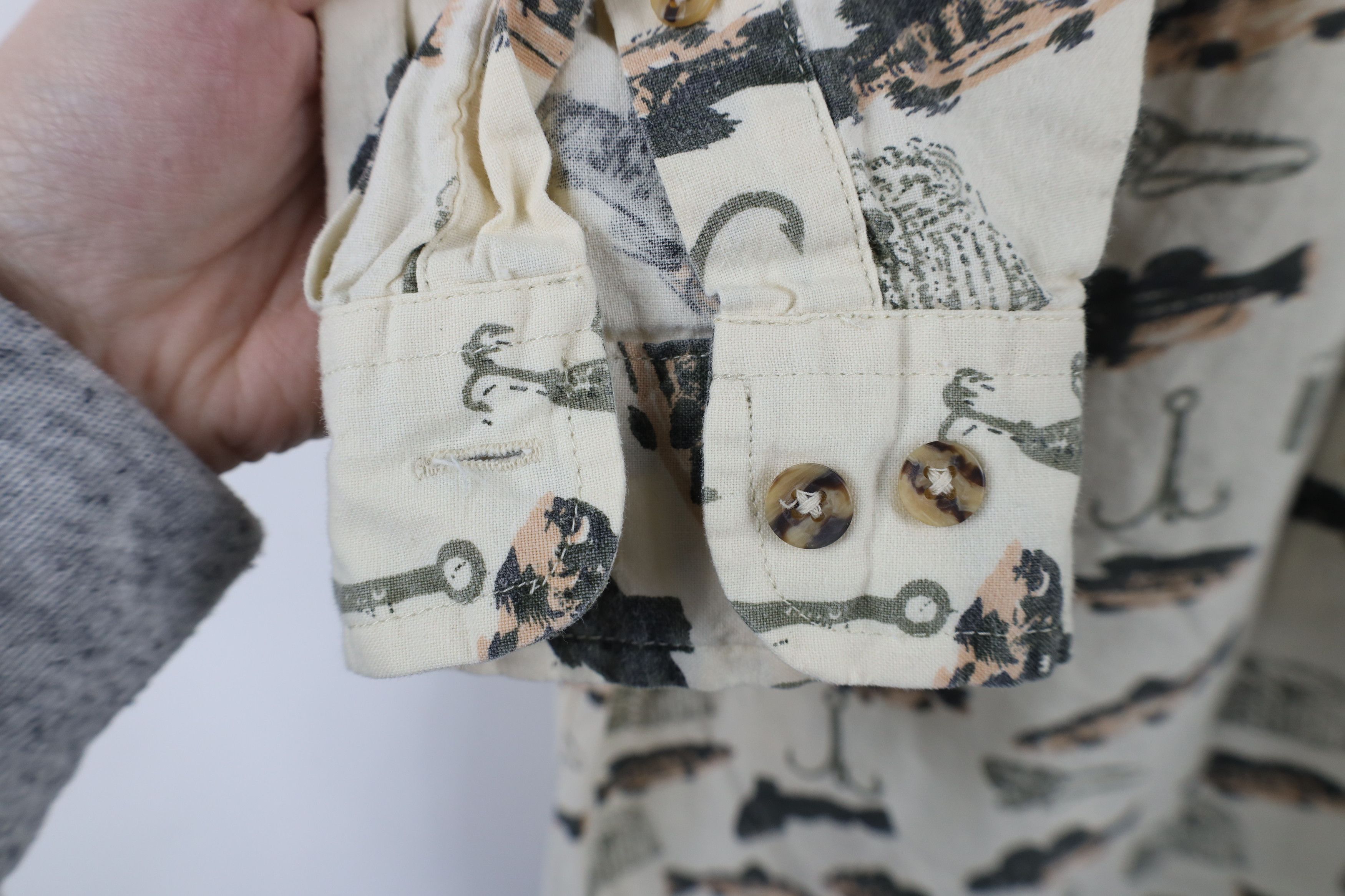 Vintage Vintage 90s Streetwear Fishing All Over Print Button Shirt Size US L / EU 52-54 / 3 - 9 Thumbnail