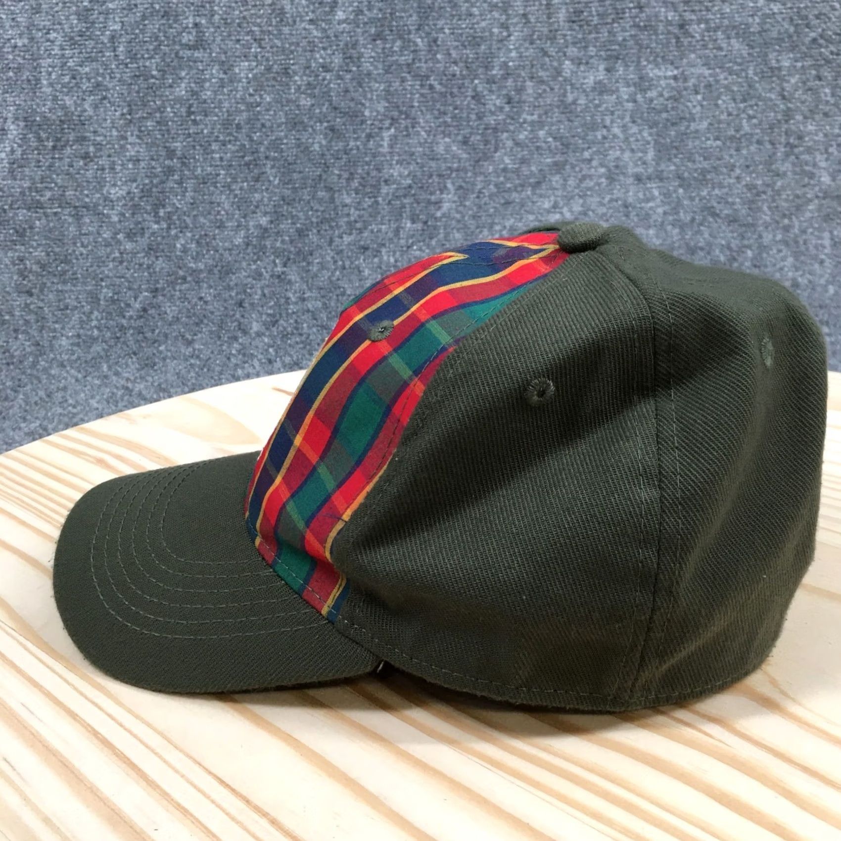 Vintage Boy Scouts of America Webelos Uniform Cap Hat Mens OS Plaid Embroidered Green Baseball Cap Size ONE SIZE - 5 Thumbnail