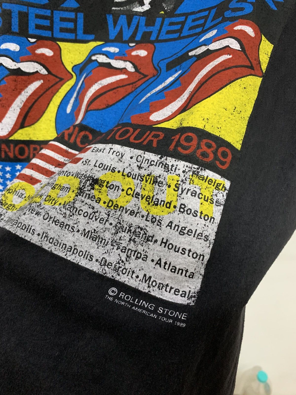 Band Tees Vintage The Rolling Stone"The North American Tour 1989" Size US L / EU 52-54 / 3 - 9 Thumbnail