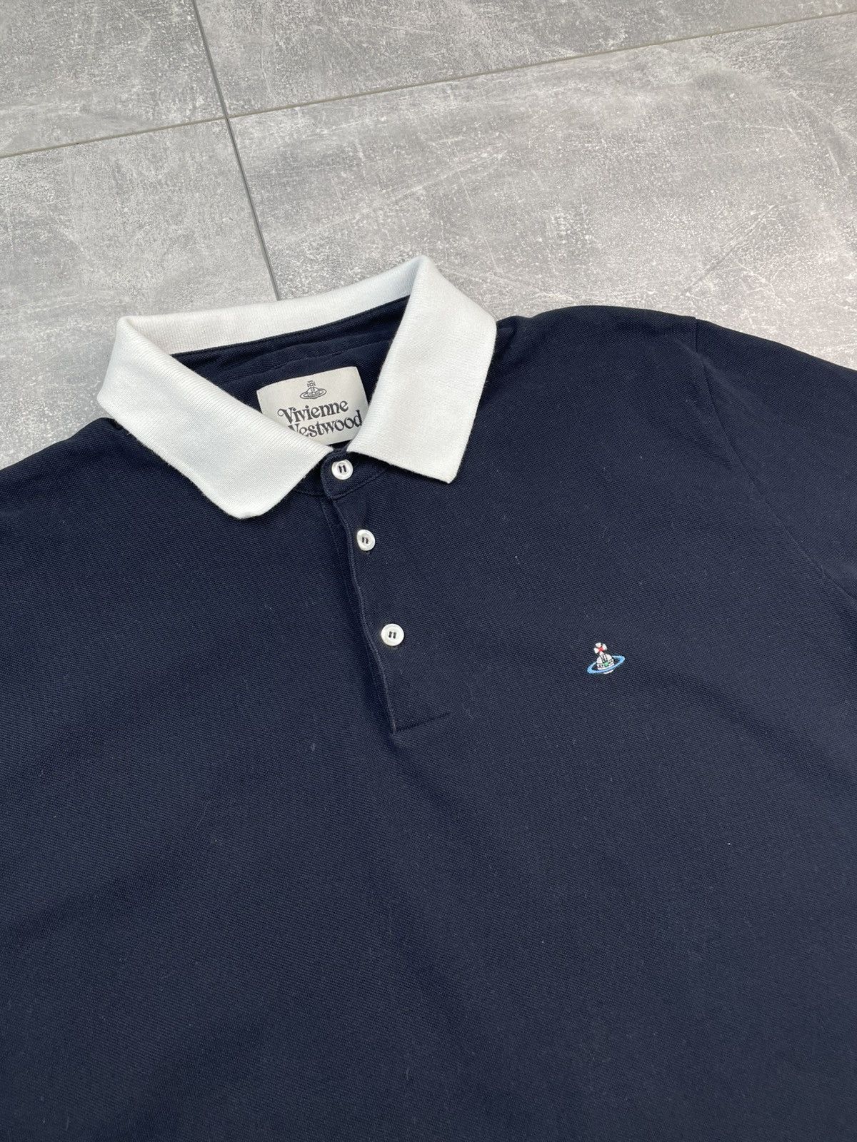 Vivienne Westwood Vivienne Westwood Polo T-shirt Navy Size US XXL / EU 58 / 5 - 2 Thumbnail
