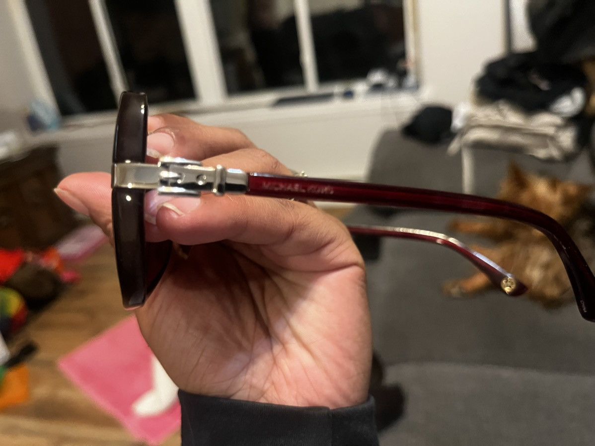 Michael Kors Dark Maroon with gold accent micheal kors sunglasses Size ONE SIZE - 3 Thumbnail