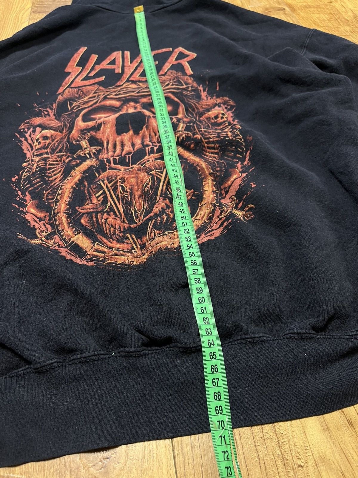 Band Tees × Slayer × Vintage Vintage Slayer Distressed Hoodie Thrash Metal Oversized Size US L / EU 52-54 / 3 - 7 Thumbnail