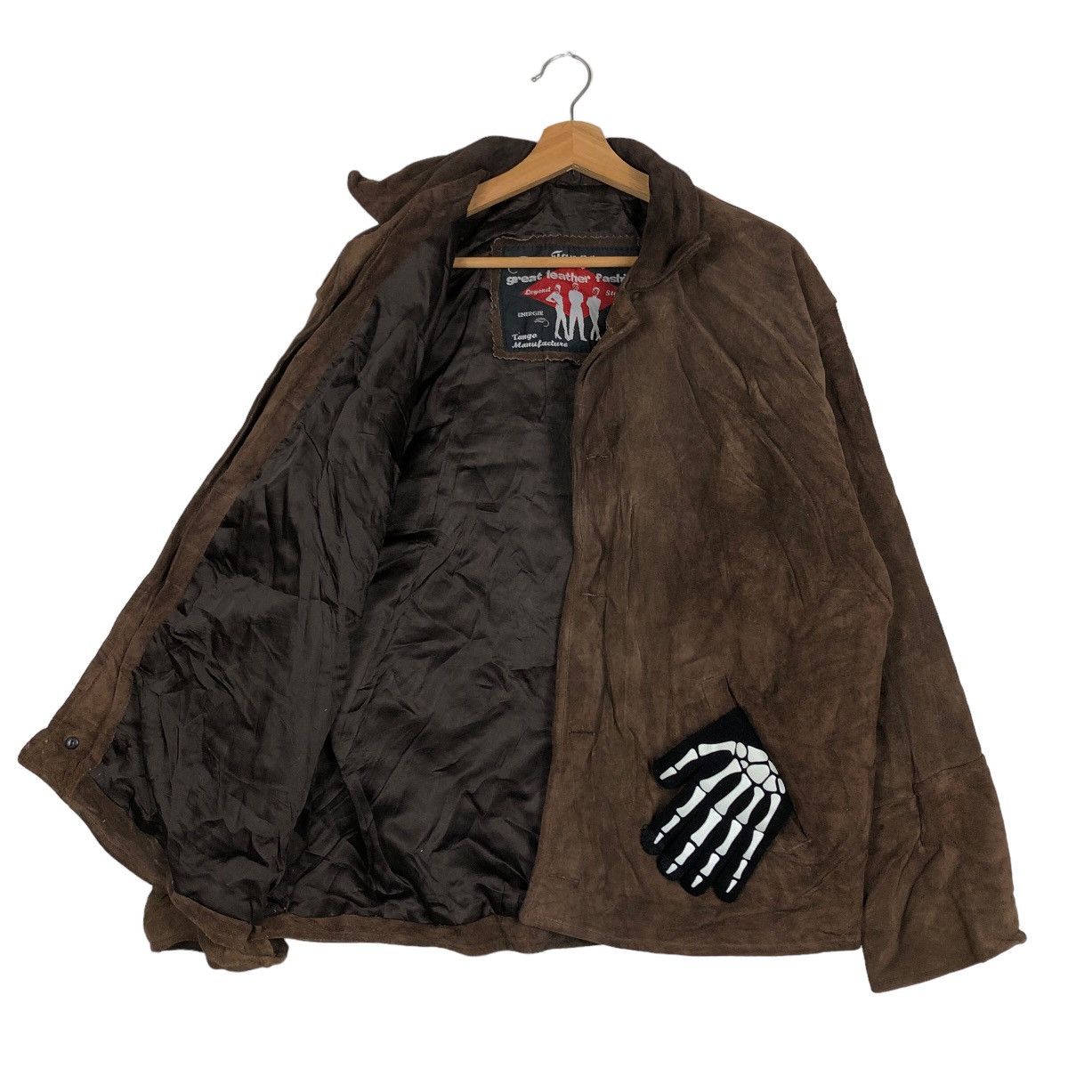 Genuine Leather 🔥Vintage 90’s Bomber Genuine Leather Jacket Tango Great Size US S / EU 44-46 / 1 - 9 Thumbnail