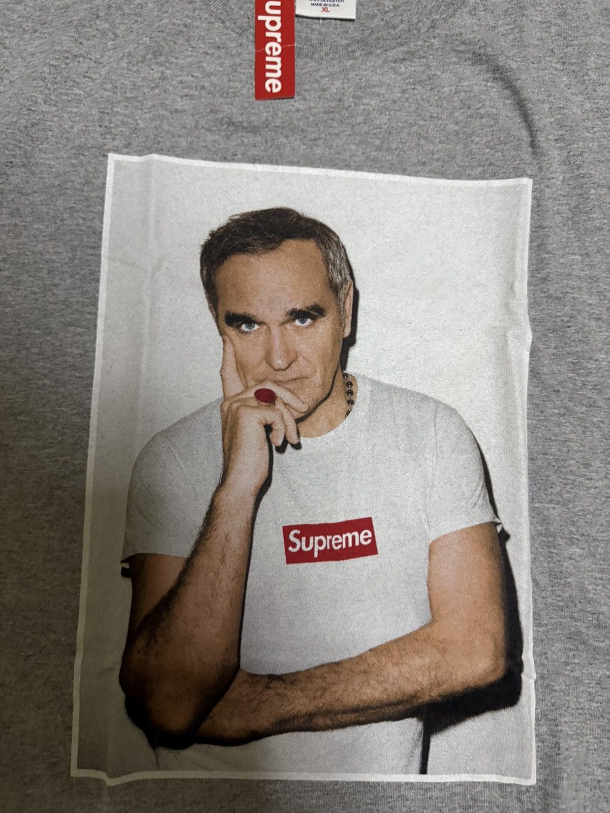 Supreme Supreme grey morrissey photo tee T-shirt Size US XL / EU 56 / 4 - 2 Thumbnail