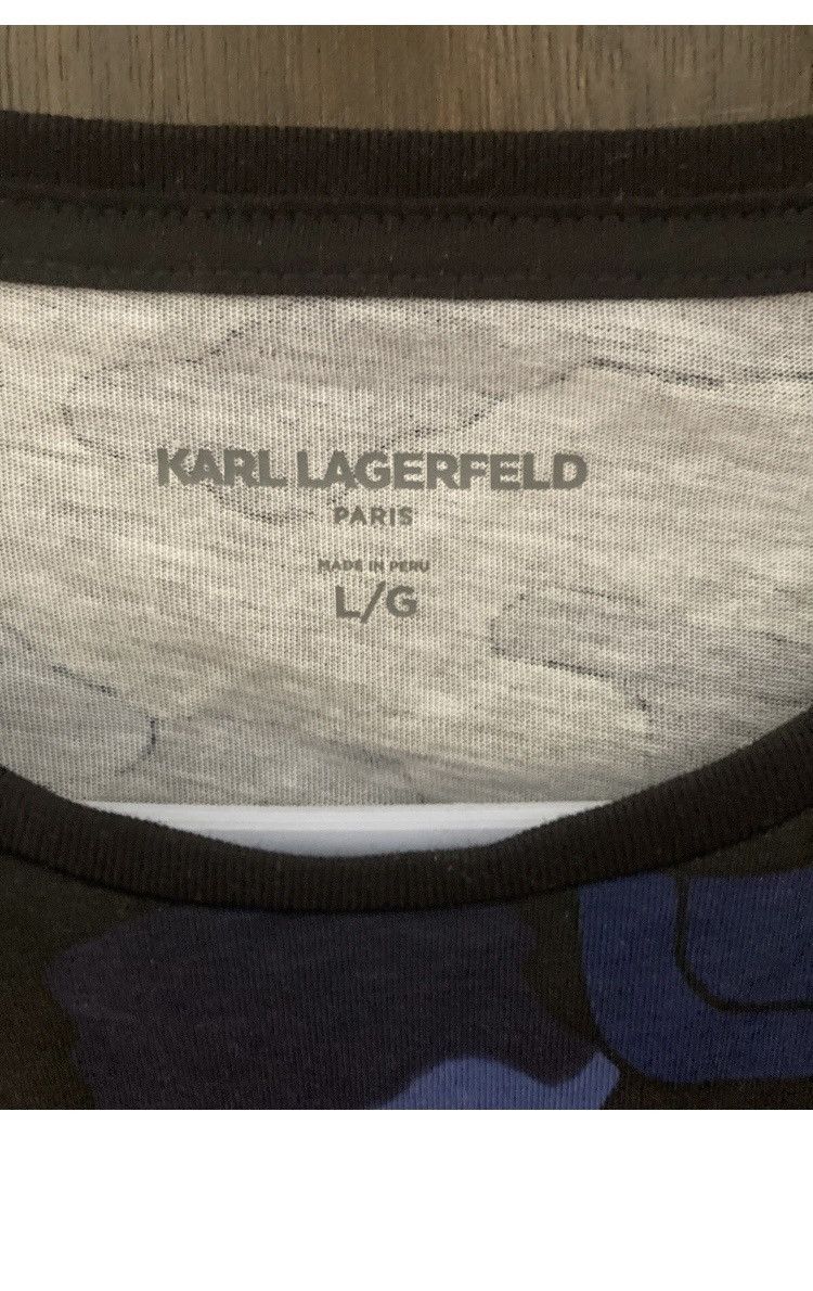 Karl Lagerfeld Karl Lagerfeld Blue Camo Head T-Shirt L Size US L / EU 52-54 / 3 - 2 Thumbnail