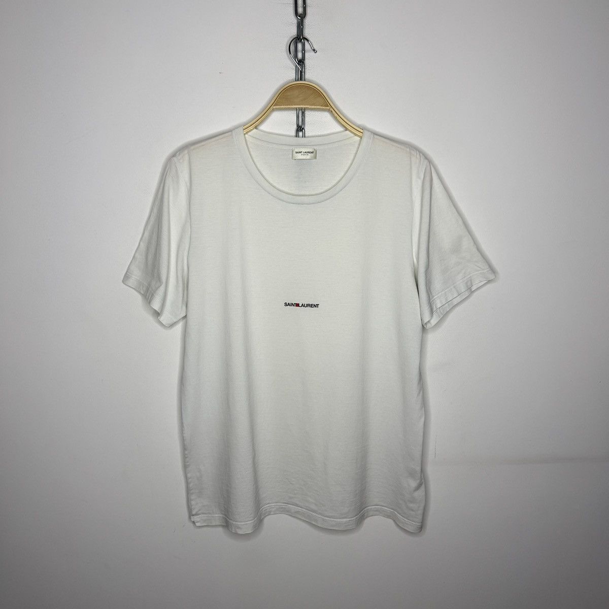 Saint Laurent Paris Saint Laurent Paris logo tee shirt Size US L / EU 52-54 / 3 - 1 Thumbnail
