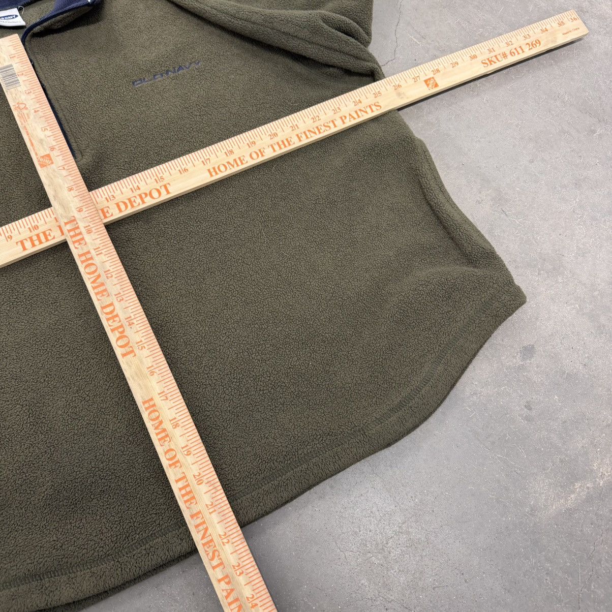 Old Navy Old Navy Olive Green Fleece Quarter Zip Pullover Size L Size US L / EU 52-54 / 3 - 5 Thumbnail