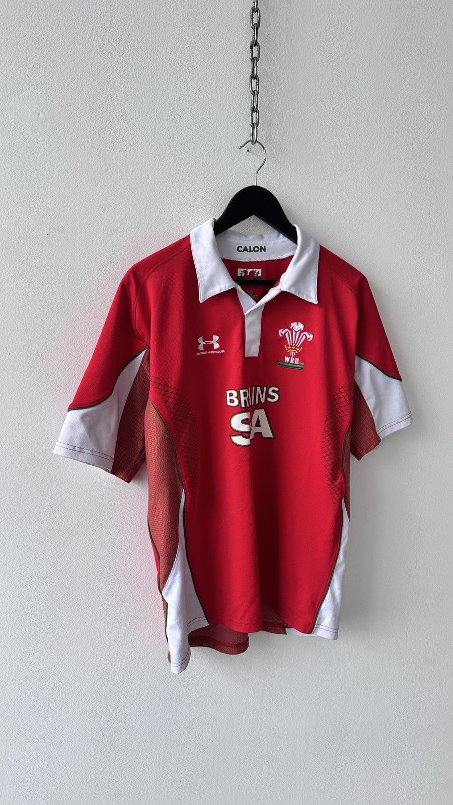 Under Armour Wales WRU Rugby Union Home Shirt Under Armour Brains Jersey Size US M / EU 48-50 / 2 - 2 Thumbnail