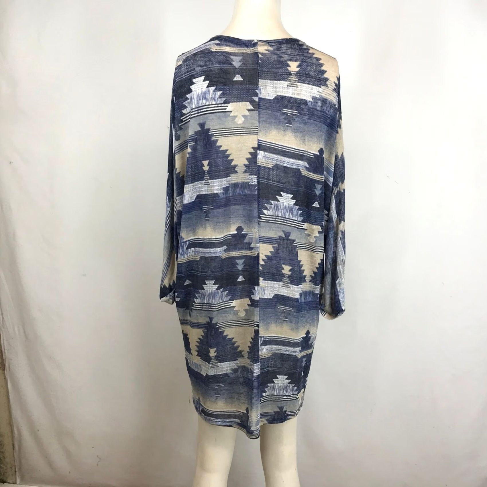Vintage Eyeshadow Womens XL Blue Southwestern Aztec Open Front Lightweight Cardigan Size XL / US 12-14 / IT 48-50 - 5 Thumbnail